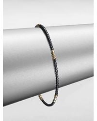 Mizuki | Metallic Sterling Silver 14k Gold Beaded Bracelet | Lyst