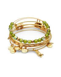 ALEX AND ANI | Green April Bangle Set | Lyst