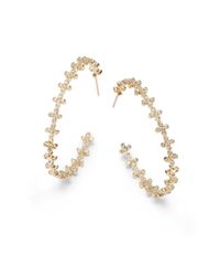 Belargo | Metallic Clover Hoop Earrings | Lyst