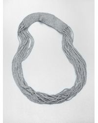 Eileen Fisher | Metallic Scarf Necklace | Lyst