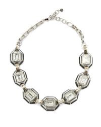 Judith Leiber | Multicolor Swarovski Crystal Enamel Collar Necklace | Lyst