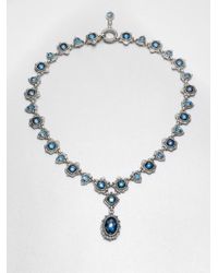 Konstantino | Blue Enamel Accented Semiprecious Multistone Pendant Necklace | Lyst