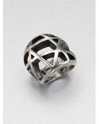 Low Luv by Erin Wasson | Metallic Domed Cage Ring | Lyst