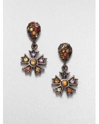 M.c.l Matthew Campbell Laurenza | Multicolor Sapphire And Citrine Star Drop Earrings | Lyst