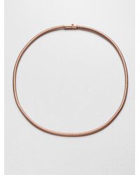 Roberto Coin | Pink 18k Rose Gold Mesh Chain Necklace16 | Lyst