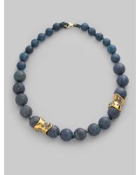 Alexis Bittar | Crystal Encrusted Blue Sponge Coral Necklace | Lyst