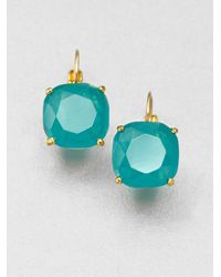 kate spade new york | Green Faceted Square Drop Earrings | Lyst