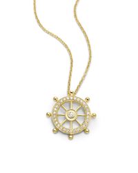 KC Designs | Metallic Diamond Nautical Wheel Necklace | Lyst