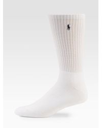 Polo Ralph Lauren | White Cushioned Crew Socks, 3-pack for Men | Lyst
