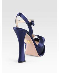 prada sandals satin platform