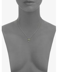 Sydney Evan | Green Emerald Diamond 14k Gold Palm Tree Pendant Necklace | Lyst