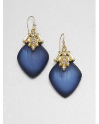 Alexis Bittar | Blue Jewelcapped Lucite Earrings | Lyst