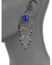 Clara Kasavina | Blue Filigree Chandelier Earrings | Lyst