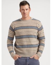 Gant Rugger | Brown Fair Isle Sweater for Men | Lyst