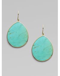Ippolita | Blue Turquoise 18k Gold Large Teardrop Earrings | Lyst