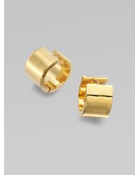 kate spade new york | Metallic Huggie Earrings | Lyst
