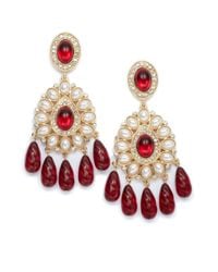 Kenneth Jay Lane | White Teardrop Chandelier Earrings | Lyst