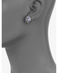 M.c.l Matthew Campbell Laurenza | Blue Sapphire, White Topaz, Blue Topaz & Sterling Silver Button Earrings | Lyst