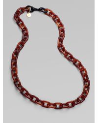 Prada | Brown Plex Chain Link Necklace | Lyst