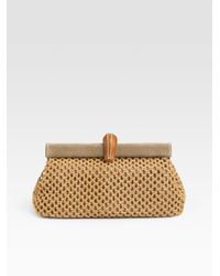 Prada | Natural Rete Clutch | Lyst