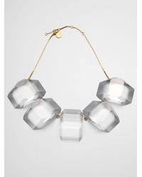 Stella McCartney | Metallic 14k Gold Faceted Statement Necklace | Lyst