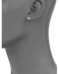 Sydney Evan | Diamond 14k White Gold Butterfly Earrings | Lyst