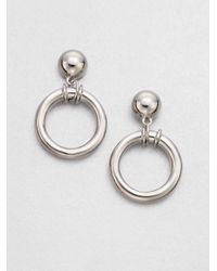 Tory Burch | Metallic Ring Drop Sterling Silver Earrings | Lyst