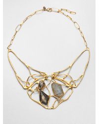 Alexis Bittar | Metallic Liquid Labradorite Doublet Interlaced Necklace | Lyst