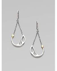 Elizabeth and James | Metallic Sterling Silver Antler Drop Earrings | Lyst