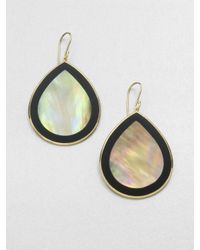 Ippolita | 18k Gold Black Onyx Teardrop Earrings | Lyst