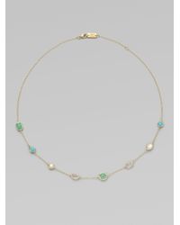 Ippolita | Metallic Mother Of Pearl Turquoise Clear Quartz Chrysoprase 18k Gold Necklace | Lyst