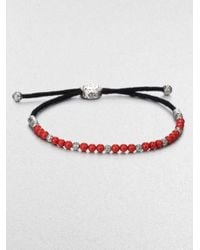 John Hardy | Red Beaded Cord Bracelet | Lyst