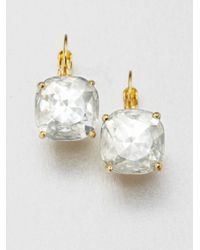 kate spade new york | Metallic Faceted Square Drop Earrings/clear | Lyst