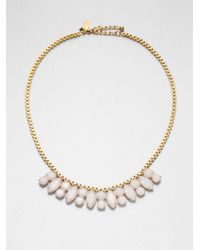 kate spade new york | Metallic Jeweled Chain Necklace | Lyst
