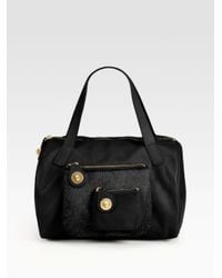 Marc By Marc Jacobs | Black Pocket Lambskin & Haircalf Duffle Bag | Lyst