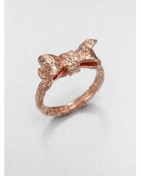 Marc By Marc Jacobs | Metallic Tiny Bow Ring | Lyst