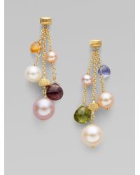 Marco Bicego | Metallic Mixed Semiprecious Stone 18k Yellow Gold Earrings | Lyst