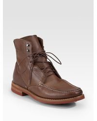 Rag & Bone | Brown Leather Moccasin Boots for Men | Lyst