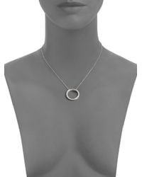 Sydney Evan | White Diamond Eternity Circle Pendant Necklace | Lyst