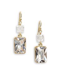 A.V. Max | Metallic Double Drop Earrings | Lyst