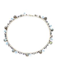 Saks Fifth Avenue | Blue Freshwater Pearl Labradorite Iolite Topaz Necklace | Lyst