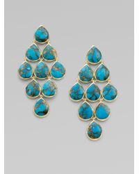 Ippolita | Blue Bronze Turquoise 18k Cascade Earrings | Lyst