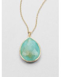 Ippolita | Blue 18k Gold Turquoise Doublet Pendant Necklace | Lyst