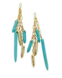 Kara Ross | Green Turquoise Stick Dangle Earrings | Lyst