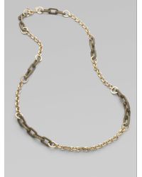 Marc By Marc Jacobs | Metallic Stone Accented Long Chain Link Necklace | Lyst