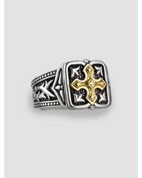 Scott Kay | Metallic Unkaged 18k Gold Cross Ring for Men | Lyst