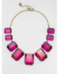 kate spade new york | Pink Graduated Bead Necklace | Lyst