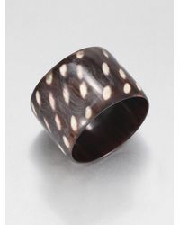 Nest | Brown Spotted Horn Bracelet | Lyst