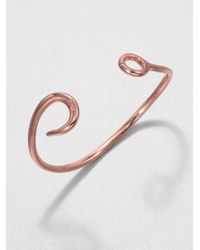 Giles & Brother | Metallic Hook Cuff Bangle Braceletrose Goldtone | Lyst