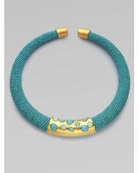 Alexis Bittar | Blue Beaded Collar Necklace | Lyst